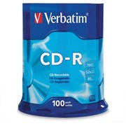 Verbatim 94554 CDR 52X 700MB  80min Spindle 100