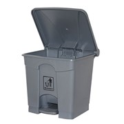 Cleanlink 12057 Bin Plastic 30Ltr with Pedel Lid Grey