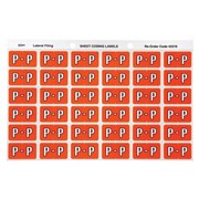 Avery 43316 P Side Tabe Colour Coding Labels Dark Orange Pack 180