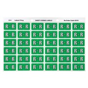 Avery 43318 R Side Tab Colour Coding Labels Light Green Pack 180