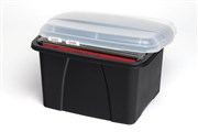 Crystalfile 8008410 Porta Box Enviro 32L Clear Lid Black Base