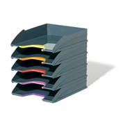 Durable770557 Varicolour Letter Tray Set 5 Assorted