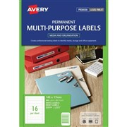 Avery 959024 L7674 Permanent MultiPurpose Labels Inkjet 145 x 17mm 16 Per Sheet Pack 25