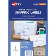 Avery 936088 J8166 Shipping Labels Inkjet 991 x 931mm 6 Per Sheet Pack 50