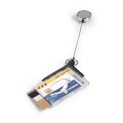 Durable 830858 Deluxe Pro Duo Card Holder with Bade Reel 85 x 54mm Box 10