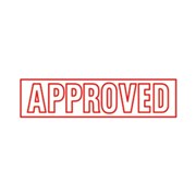 Staedtler 9SEN0092 Shiny Stamp PreInked Approved Outline Red