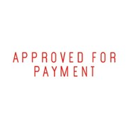 Staedtler 9SEN1552 Shiny Stamp PreInked Approved For Payment Red