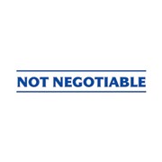 Staedtler 9SEN154A3 Shiny Stamp PreInked Not Negotiable Blue