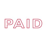 Staedtler 9SEN0012 Shiny Stamp PreInked Paid Outline Red