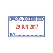 Staedtler 9S403 Shiny Self Inking Dater Stamp Faxed Blue Red