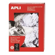 Apli 900387 Handwriting Strung Tickets 13 x 20mm White Box 1000