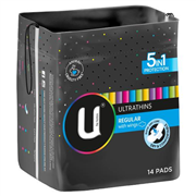 U By Kotex Regular Ultra Thin Wing Pads Pack 14