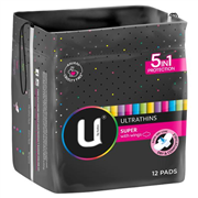 U By Kotex Super Ultra Thin Wing Pads Pack 12