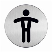Durable 490523 Pictogram WC Men 83mm Silver