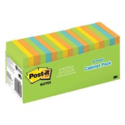Post It Notes 654 24ASSTCP 76 x 76mm Cabinet Pack Original Assorted Pack 24