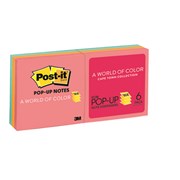 Post It Notes R330 AN Pop Up 73 x 73mm Capetown Assorted Pack 6