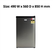 Nero Bar Fridge Freezer Stainless Steel 125L
