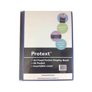 Display Book NP9624 A4 40 Pocket with Insertable Cover Black