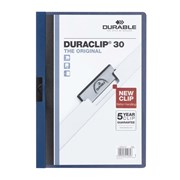 Durable 220007 Duraclip Document File 30 Sheet A4 Dark Blue