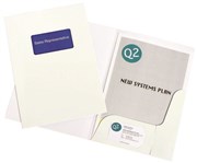 Marbig 1104408 Presentation Folder A4 Gloss White Pack 20