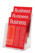 Esselte 31066 Brochure Holder A4 Three Tier Free Standing Clear