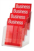 Esselte 42869 Brochure Holder A5 Four Tier Free Standing Clear