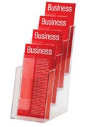 Esselte 31049 Brochure Holder DL Four Tier Free Standing Clear