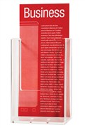 Esselte 31046 Brochure Holder DL Single Tier Wall Mount Clear