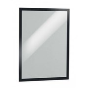 Durable 487301 Duraframe Self Adhesive Sign Holder A3 Black Pack 2