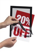 Durable 487201 Duraframe Self Adhesive Sign Holder A4 Black Pack 2