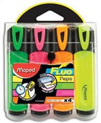 Maped Fluo Peps Highlighters Assorted Wallet 4
