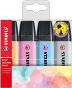 Stabilo Boss 7044 Highlighter Pastel Assorted Wlt4