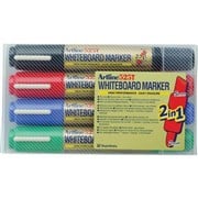 Artline 525T Whiteboard Marker Dual Tip Assorted Wallet 4