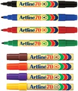 Artline 70 Permanent Marker Bullet 15mm Assorted Box 12