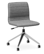 Alex Meeting Room Chair with 4 star Chrome Base in Grey Cashmere Fabric