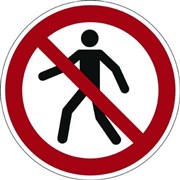 Durable 173203 Sign Safety Marking Pedestrians Prohibited Red
