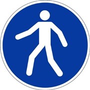 Durable 173106 Sign Safety Marking Use Walkway Blue