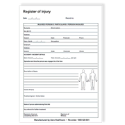 Aero Guide Register of Injuries A5 Duplicate Pad