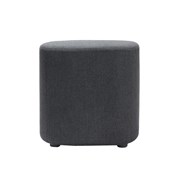 Kali Square Ottoman 450mm W x 450mm D x 450mm H in Charcoal Fabric