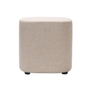 Kali Square Ottoman 450mm W x 450mm D x 450mm H in Stone Fabric