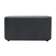 Kali Rectangular Ottoman 900mm W x 450mm D x 450mm H in Charcoal Fabric