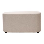 Kali Rectangular Ottoman 900mm W x 450mm D x 450mm H in Stone Fabric