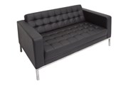 Venus 2 Seater Lounge Black PU