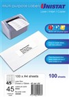 Unistat LaserInkjetCopier Labels